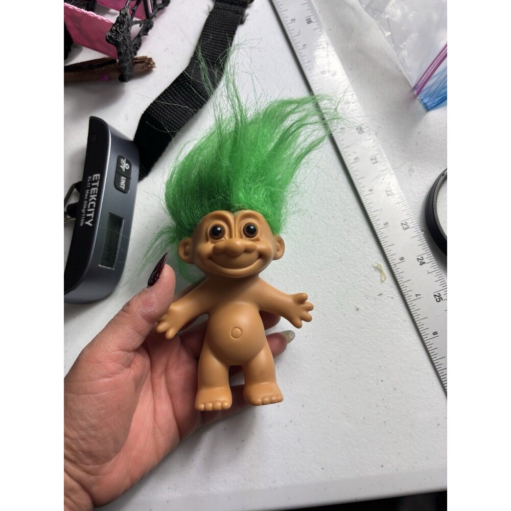Vintage Doll  Green Hair Blue Eyes Toy